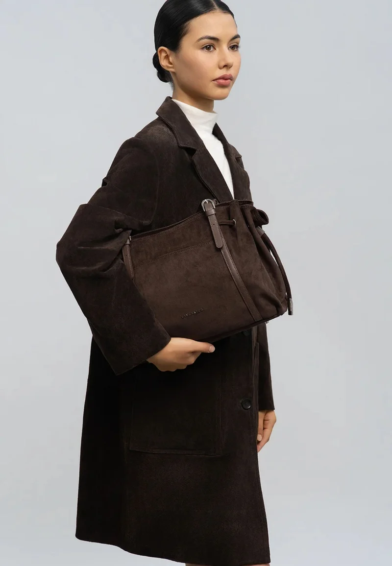 Lancaster Sac cabas épaule Zippé L Velvet Emma Marron