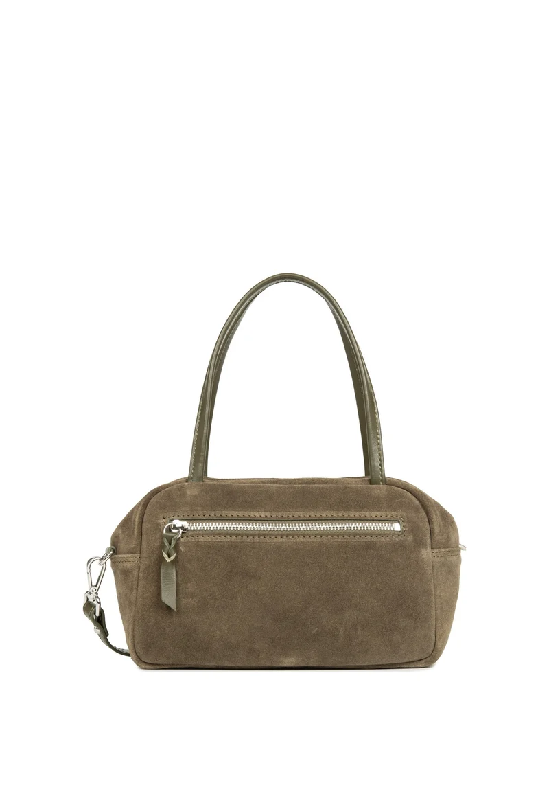 Lancaster Sac à main Zippé M Suède IT Kaki foncé