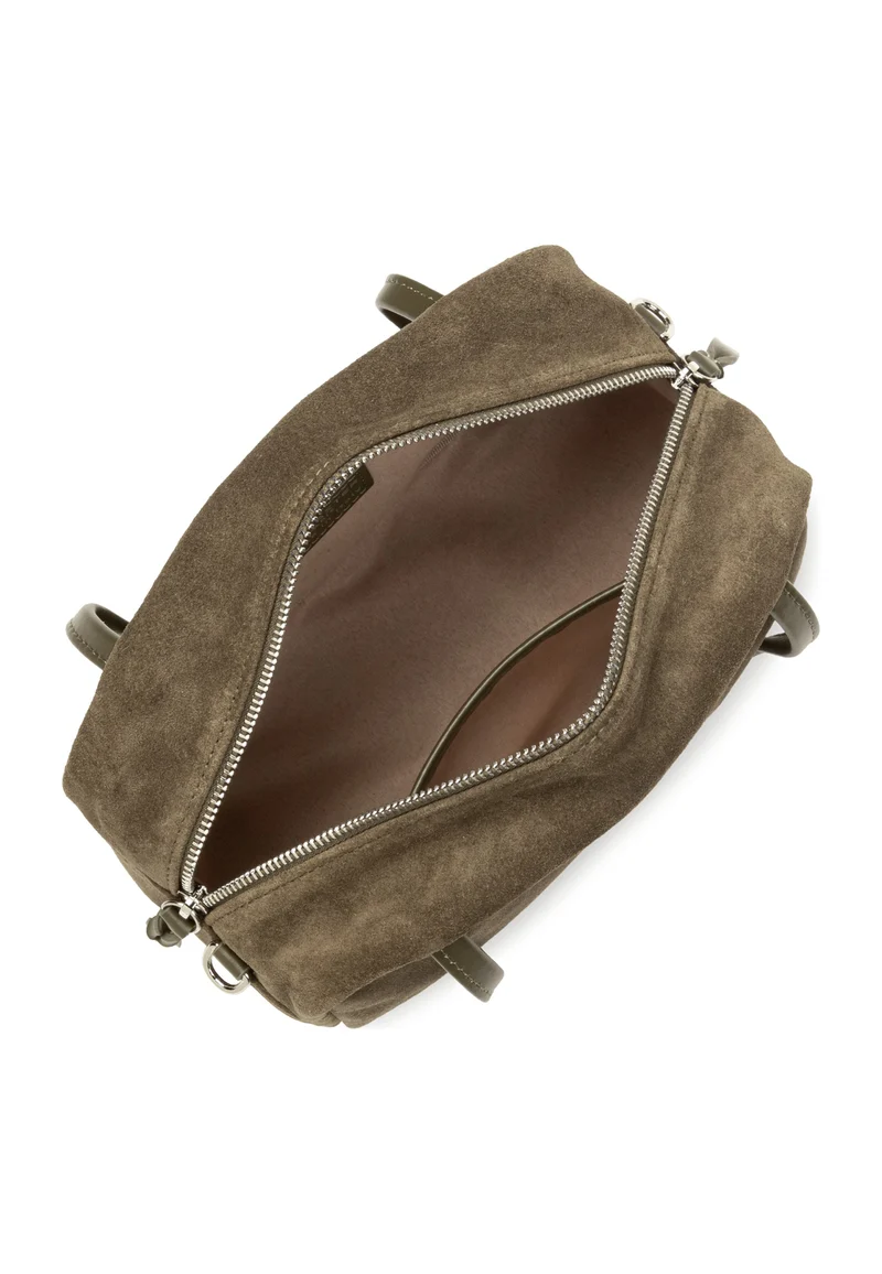 Lancaster Sac à main Zippé M Suède IT Kaki foncé