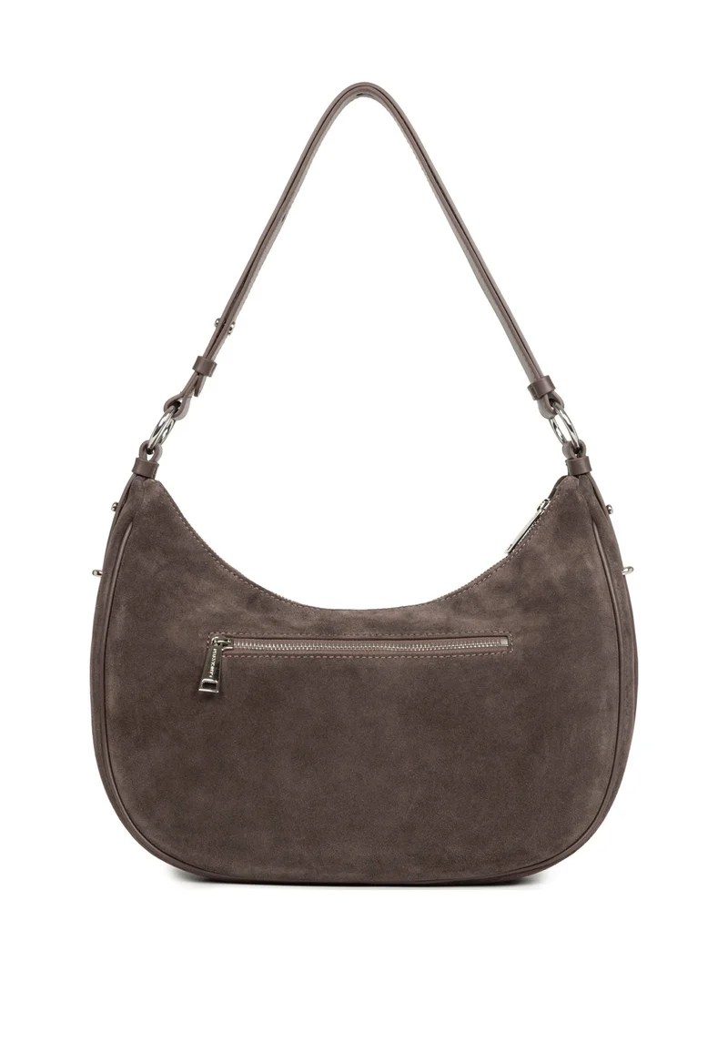 Lancaster Sac besace Zippé L Suède IT Marron