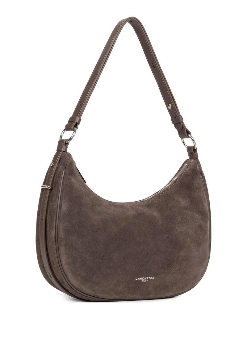 Lancaster Sac besace Zippé L Suède IT Marron
