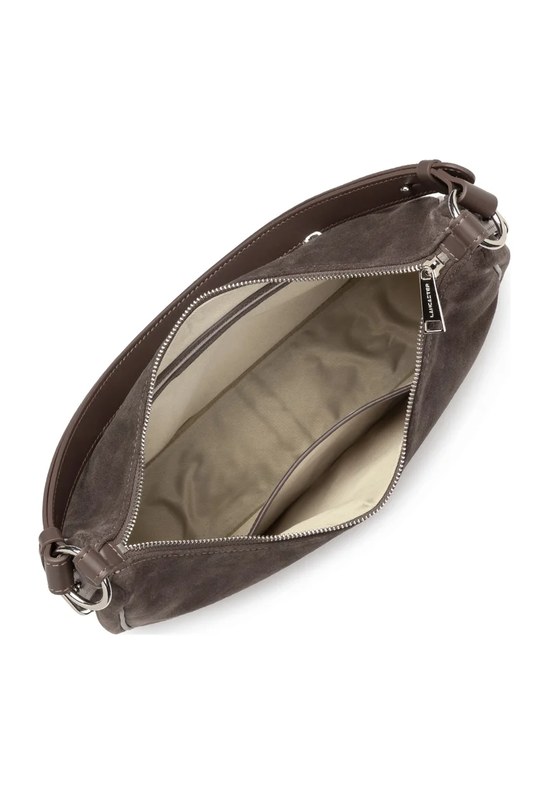 Lancaster Sac besace Zippé L Suède IT Marron