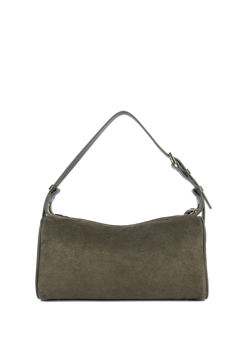 Lancaster Sac rectangle Zippé M Suède Kaki