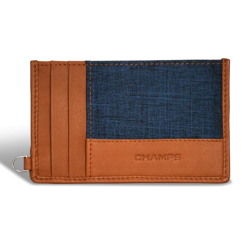Denim / Leather Slim Cardholder