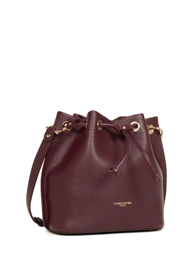 Lancaster Sac bourse A lacets coulissants M Alba Double Bordeaux foncé