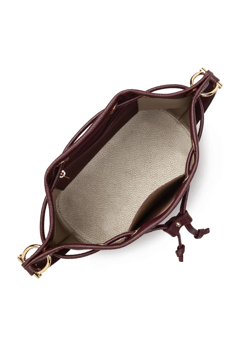Lancaster Sac bourse A lacets coulissants M Alba Double Bordeaux foncé