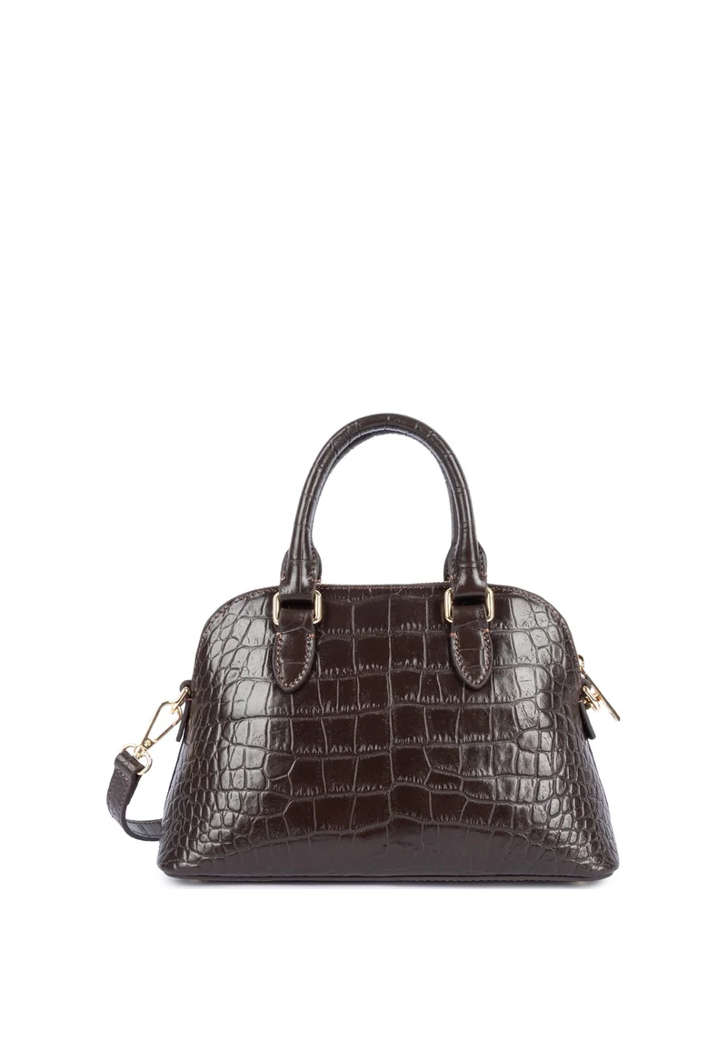 Lancaster Sac demi lune Zippée M Exo Marron Foncé