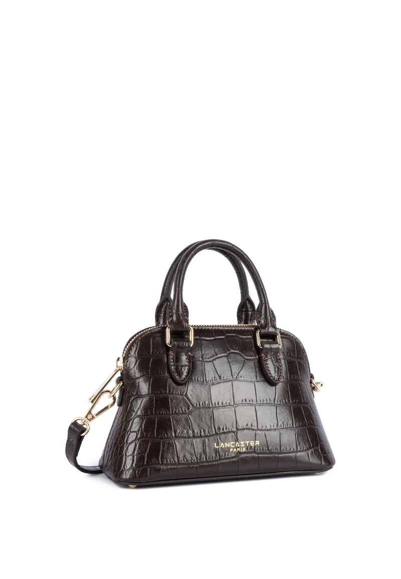 Lancaster Sac demi lune Zippé S Exo Marron Foncé