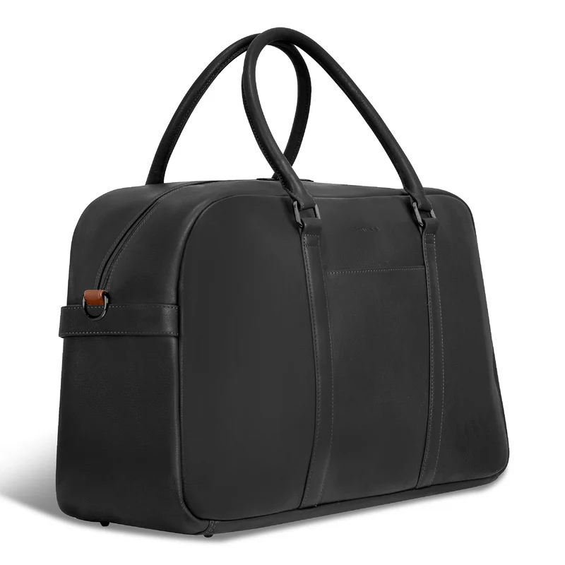 Onyx Leather Duffle Bag
