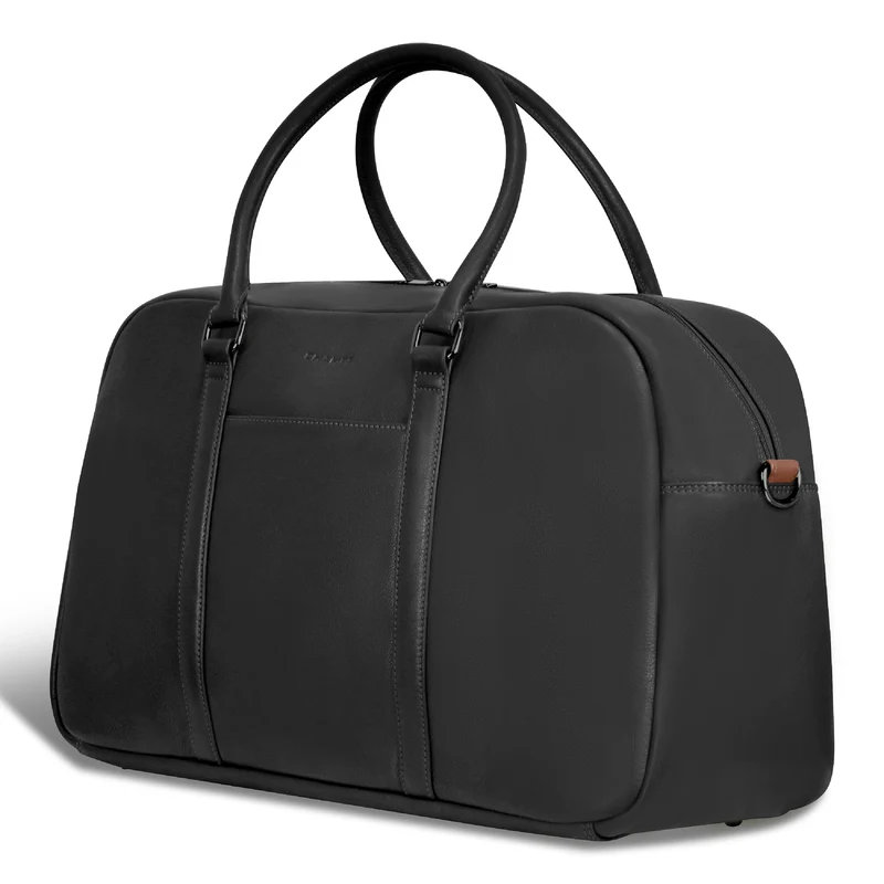 Onyx Leather Duffle Bag