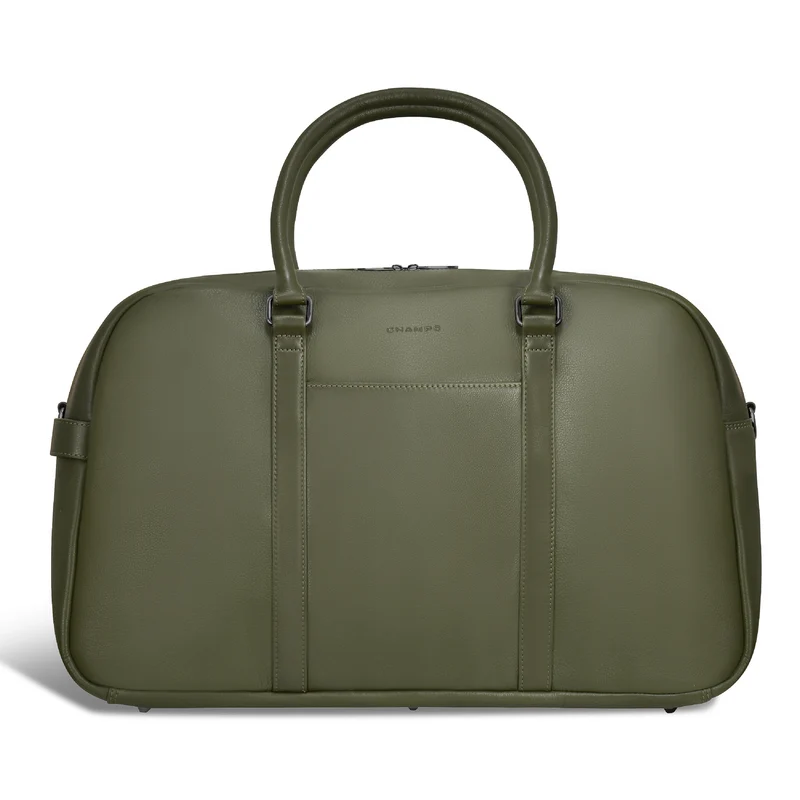 Onyx Leather Duffle Bag