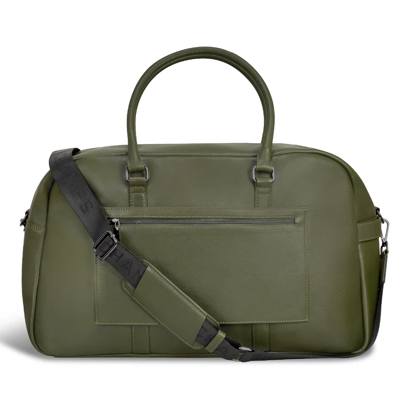Onyx Leather Duffle Bag