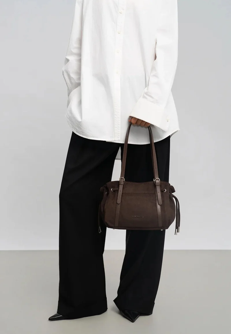 Lancaster Sac cabas épaule Zippé M Velvet Emma Marron