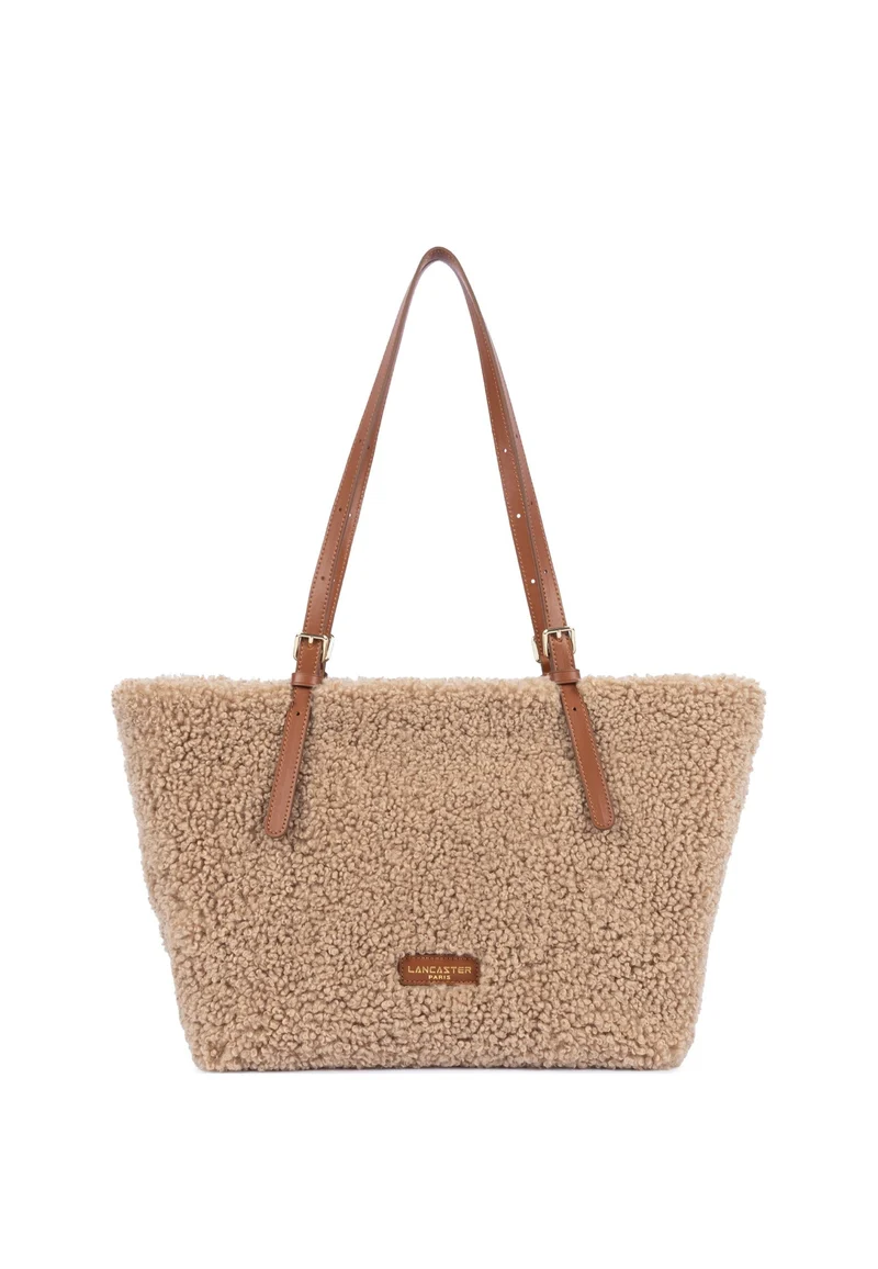 Lancaster Sac cabas épaule Zippé Moumoute Cognac