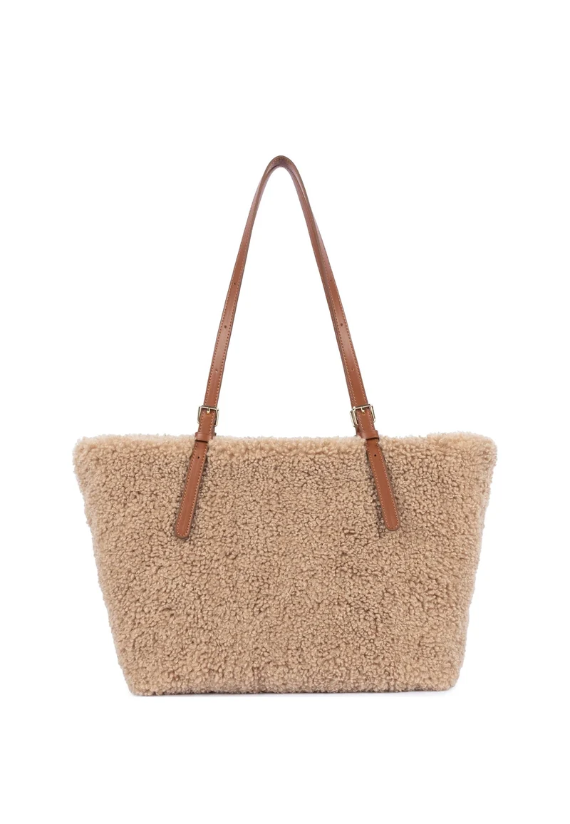 Lancaster Sac cabas épaule Zippé Moumoute Cognac