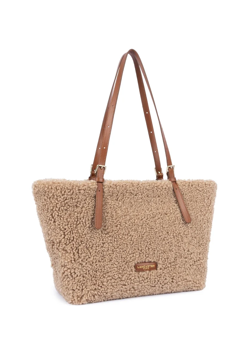 Lancaster Sac cabas épaule Zippé Moumoute Cognac