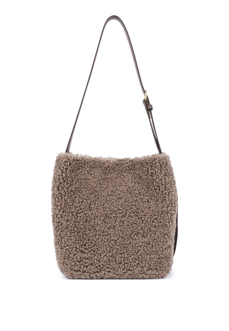 Lancaster Sac seau Aimantée Moumoute Marron