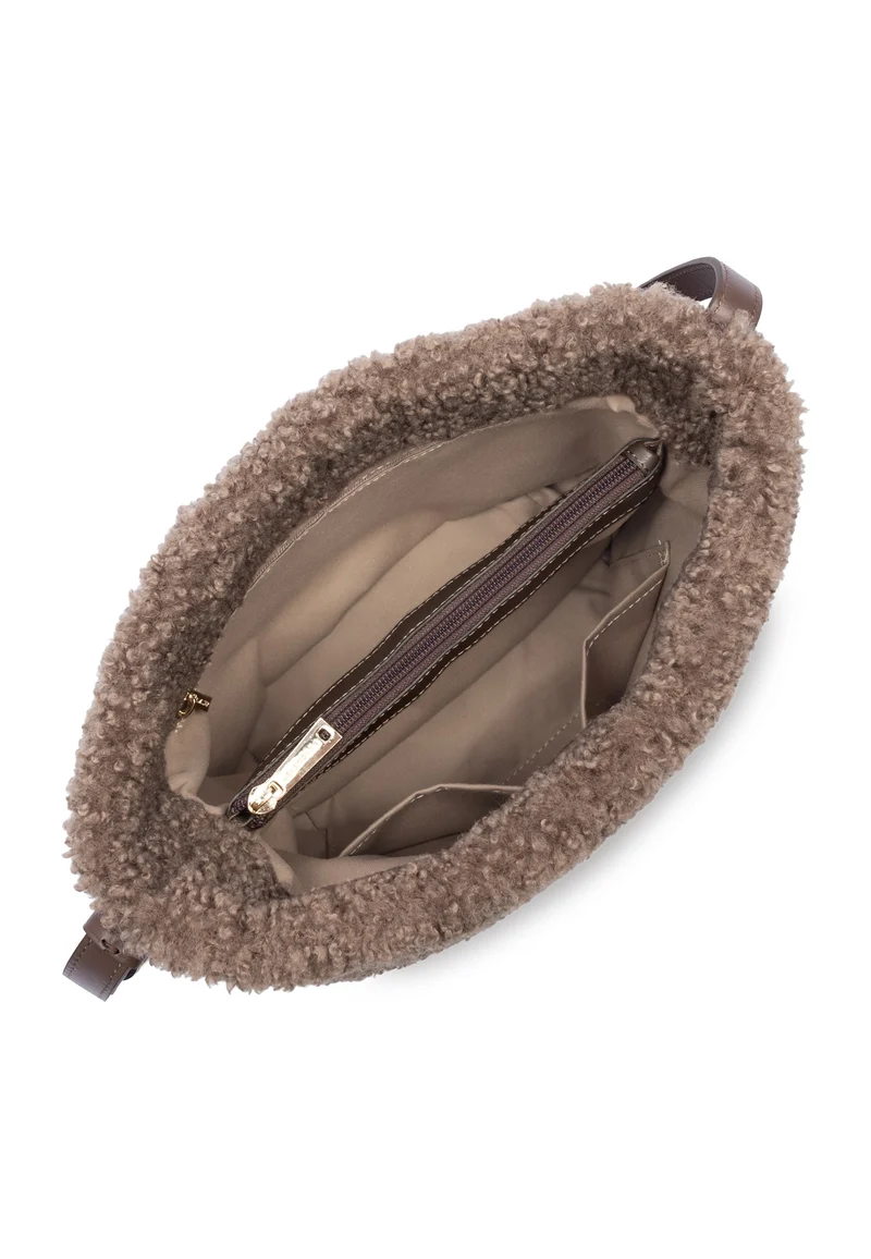 Lancaster Sac seau Aimantée Moumoute Marron