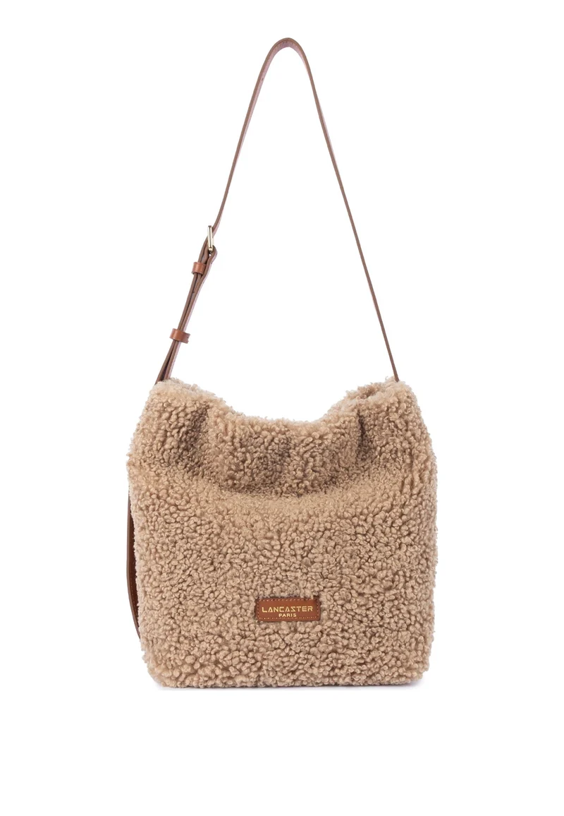 Lancaster Sac seau Aimantée Moumoute Cognac