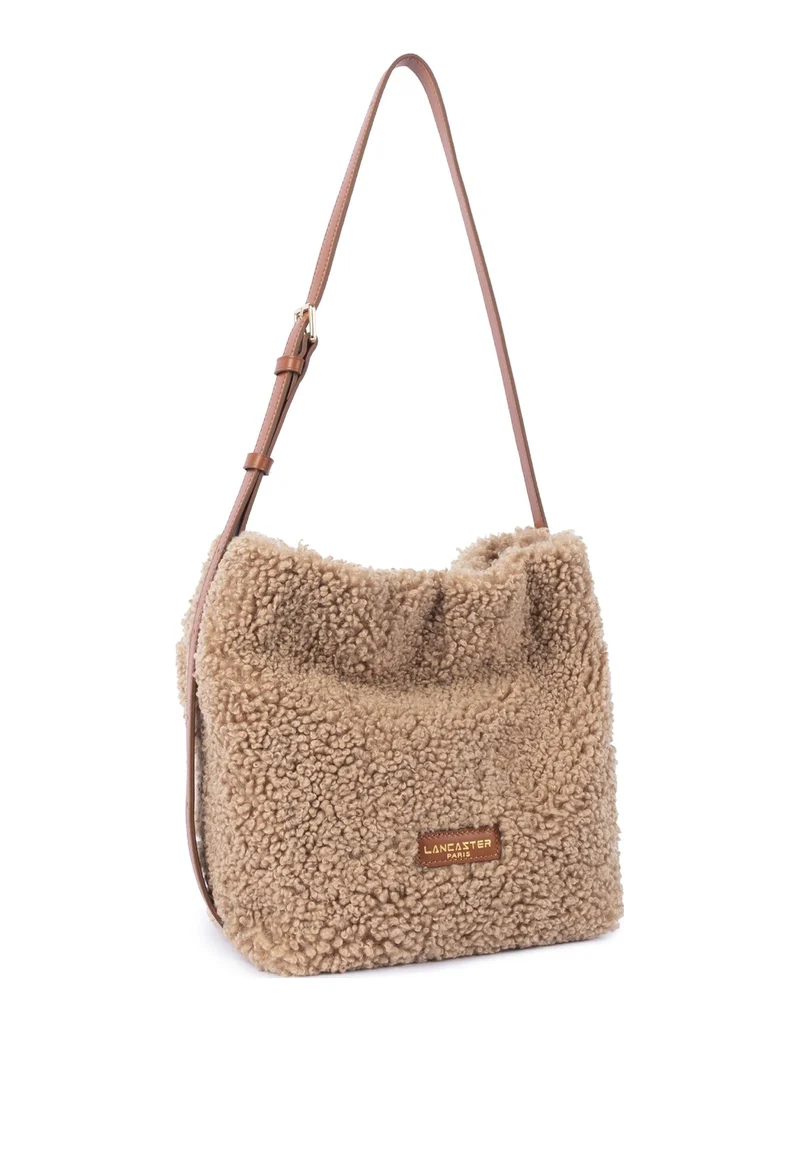 Lancaster Sac seau Aimantée Moumoute Cognac