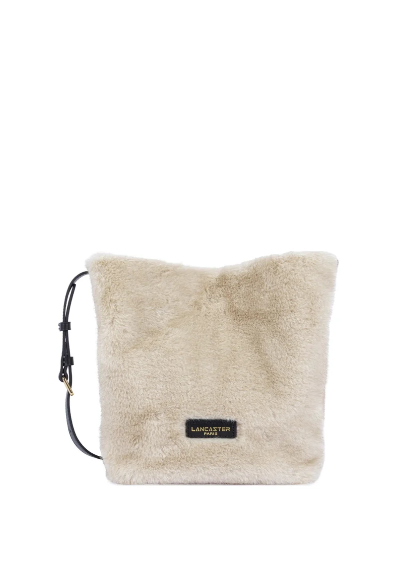 Lancaster Sac seau Aimantée Moumoute Ecru - Noir