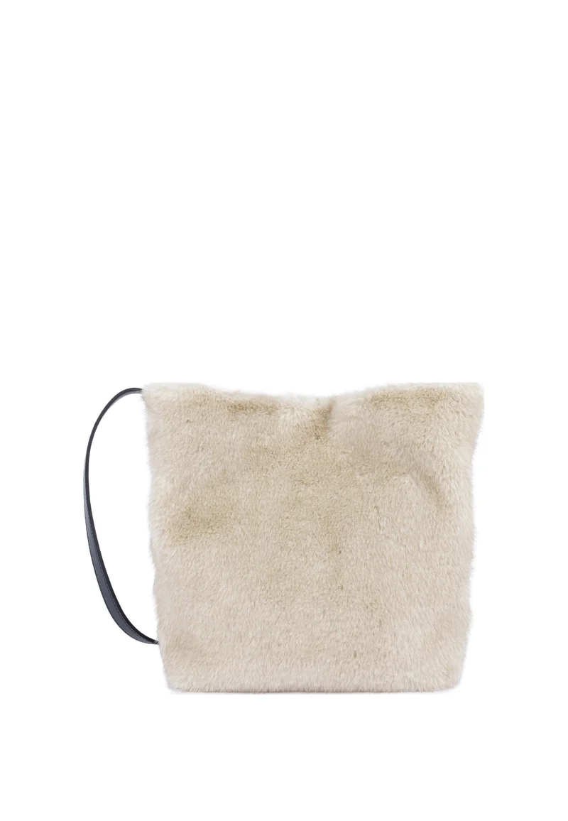 Lancaster Sac seau Aimantée Moumoute Ecru - Noir