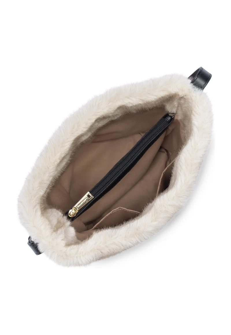 Lancaster Sac seau Aimantée Moumoute Ecru - Noir