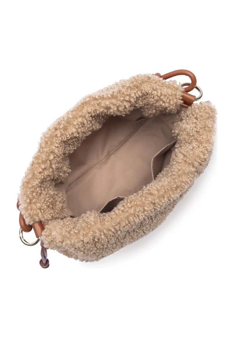 Lancaster Sac besace A lacets coulissants M Moumoute Cognac