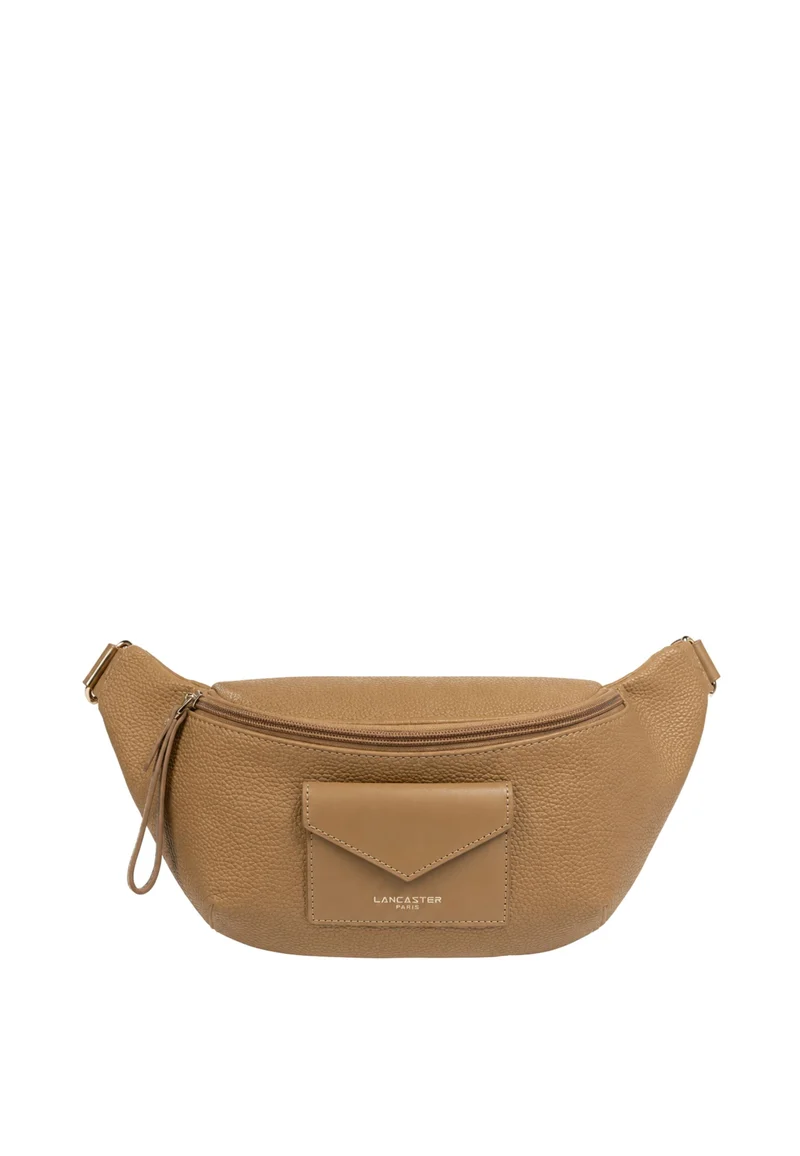 Lancaster Sac banane Zippé Maya Double KBA garni Cuir Praline