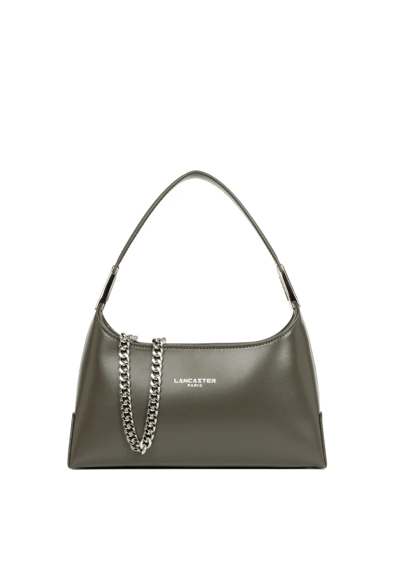 Lancaster Sac à main Zippé S Suave Ace Cuir Kaki Foncé