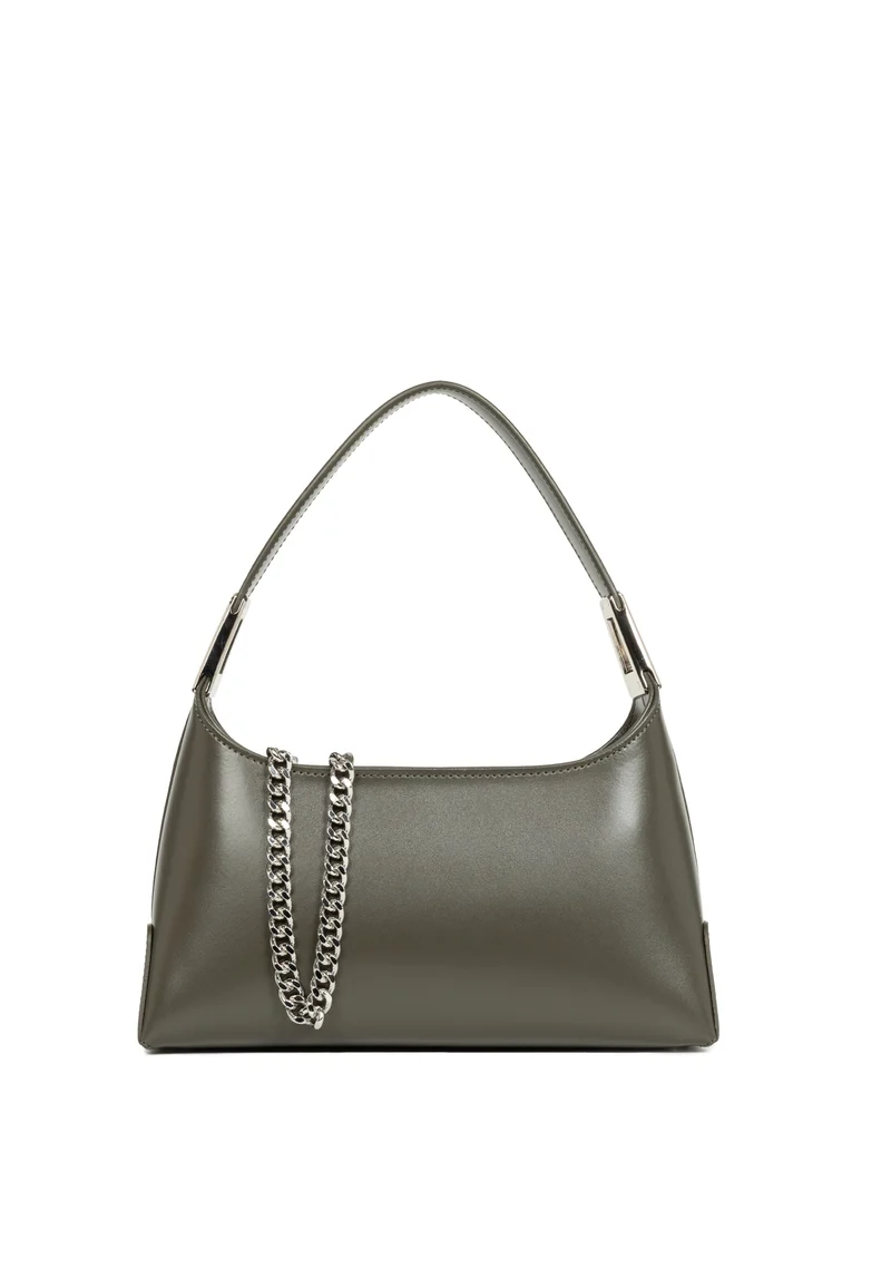 Lancaster Sac à main Zippé S Suave Ace Cuir Kaki Foncé