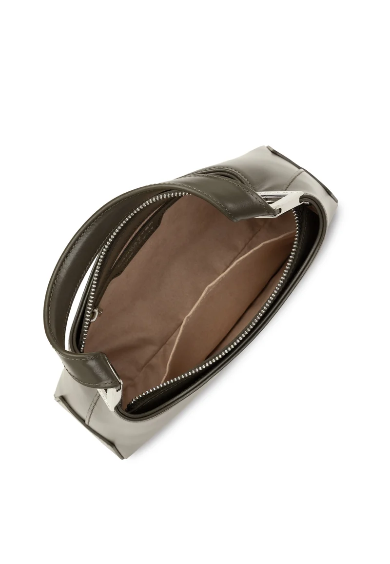 Lancaster Sac à main Zippé S Suave Ace Cuir Kaki Foncé