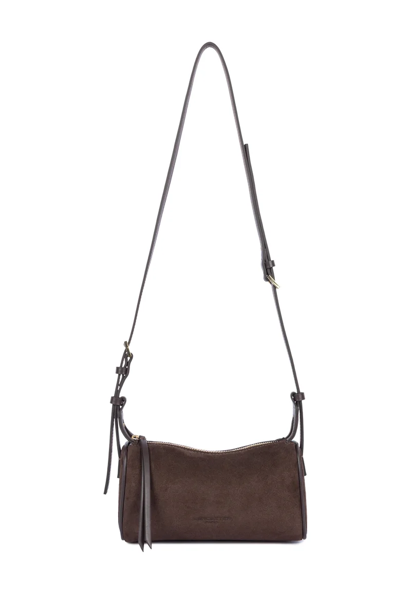 Lancaster Sac rectangle Zippé S Suède Marron