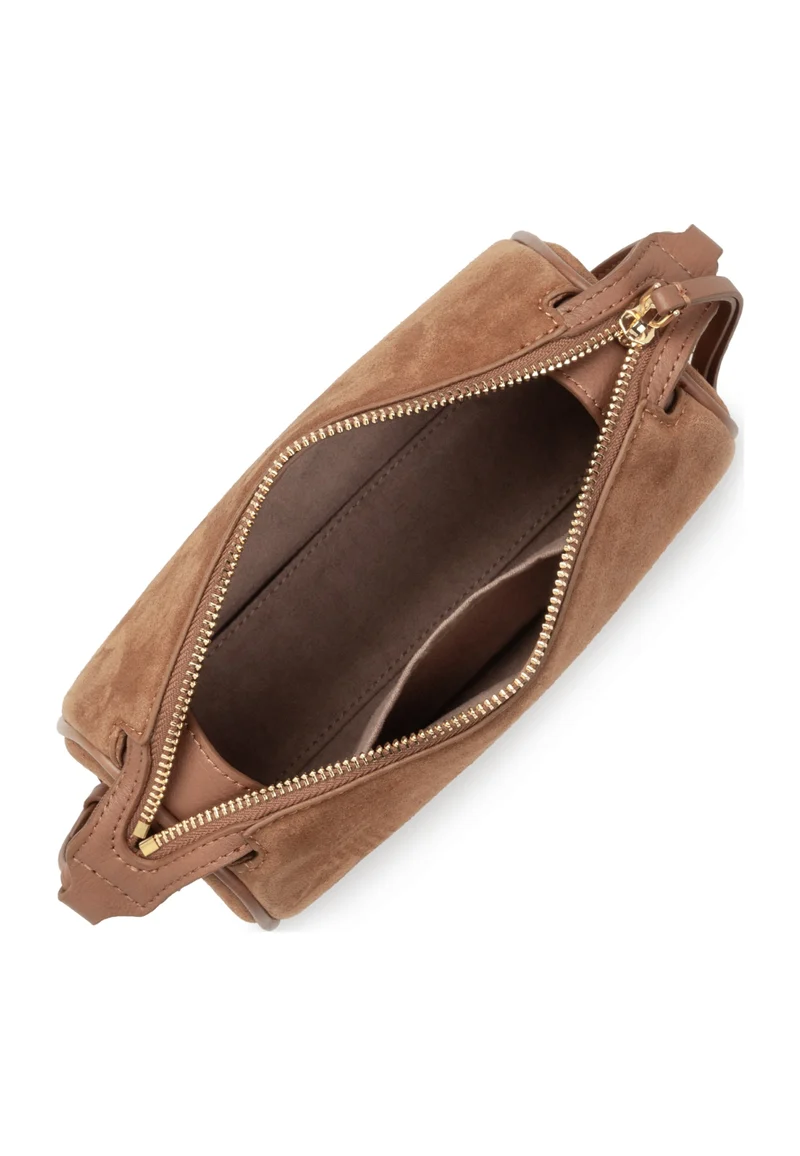 Lancaster Sac rectangle Zippé S Suède Camel