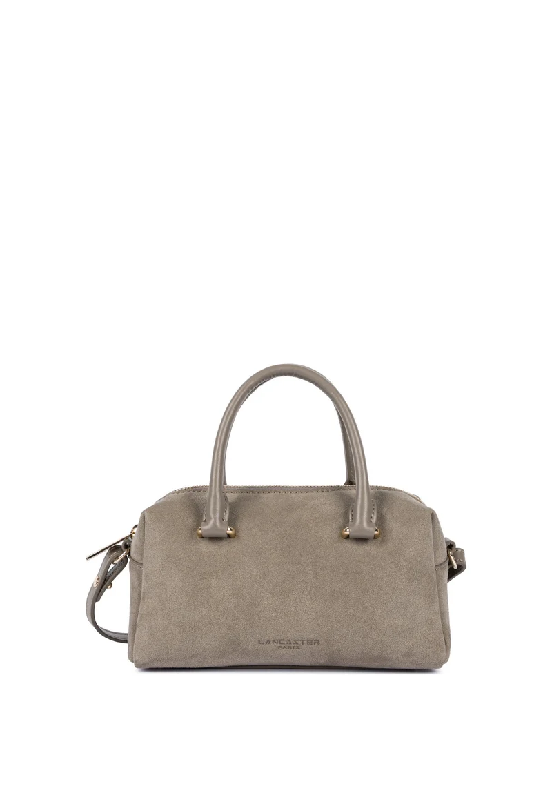 Lancaster Sac à main Zippé Suède Cube Galet