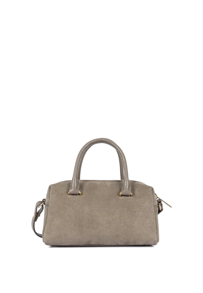 Lancaster Sac à main Zippé Suède Cube Galet