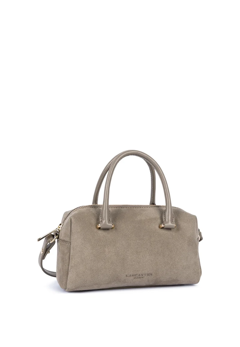 Lancaster Sac à main Zippé Suède Cube Galet
