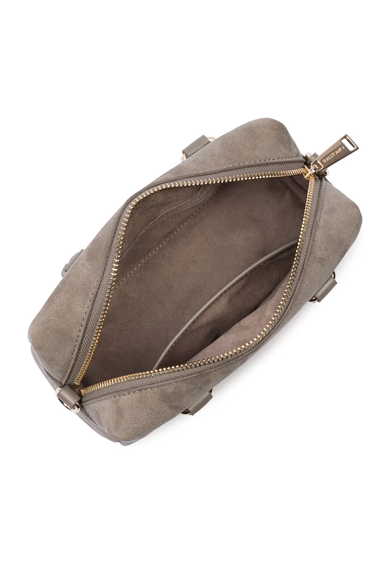 Lancaster Sac à main Zippé Suède Cube Galet