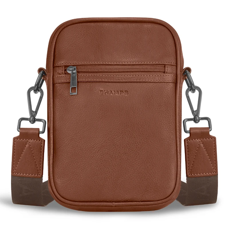 Onyx / Leather Vertical Cross-Body Bag