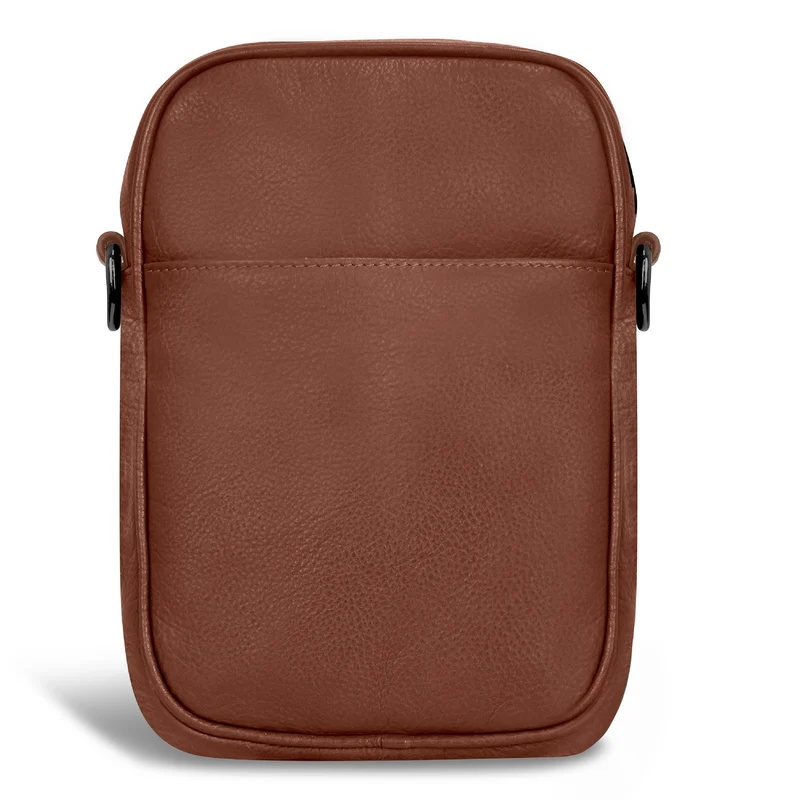 Onyx / Leather Vertical Cross-Body Bag