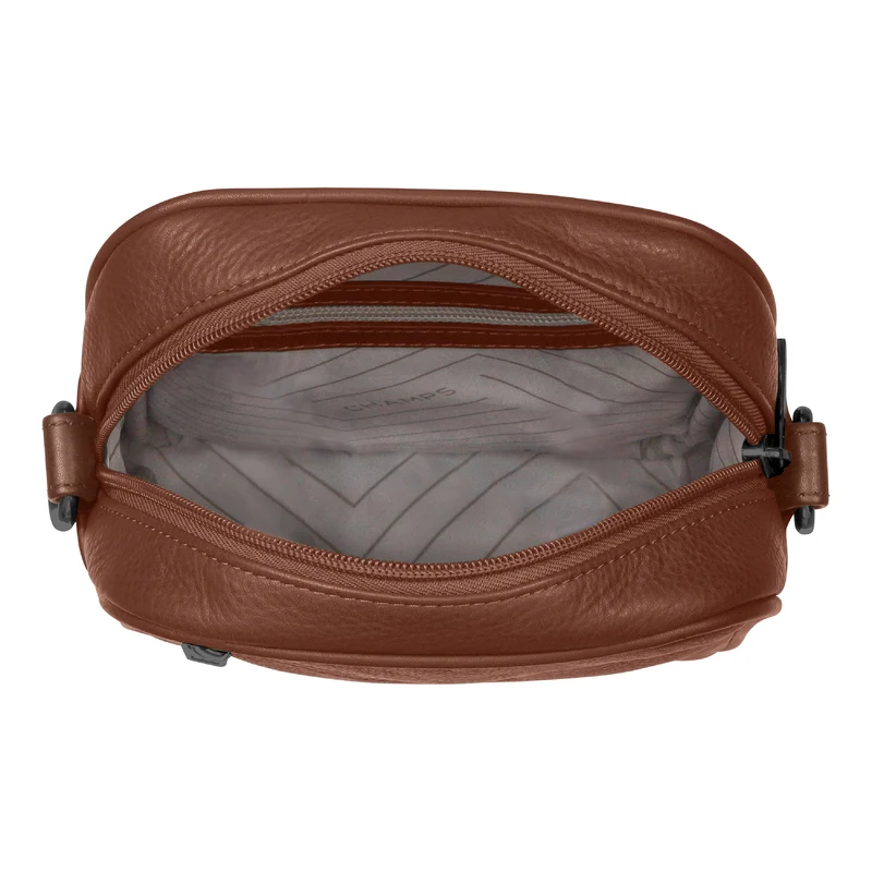 Onyx / Leather Vertical Cross-Body Bag
