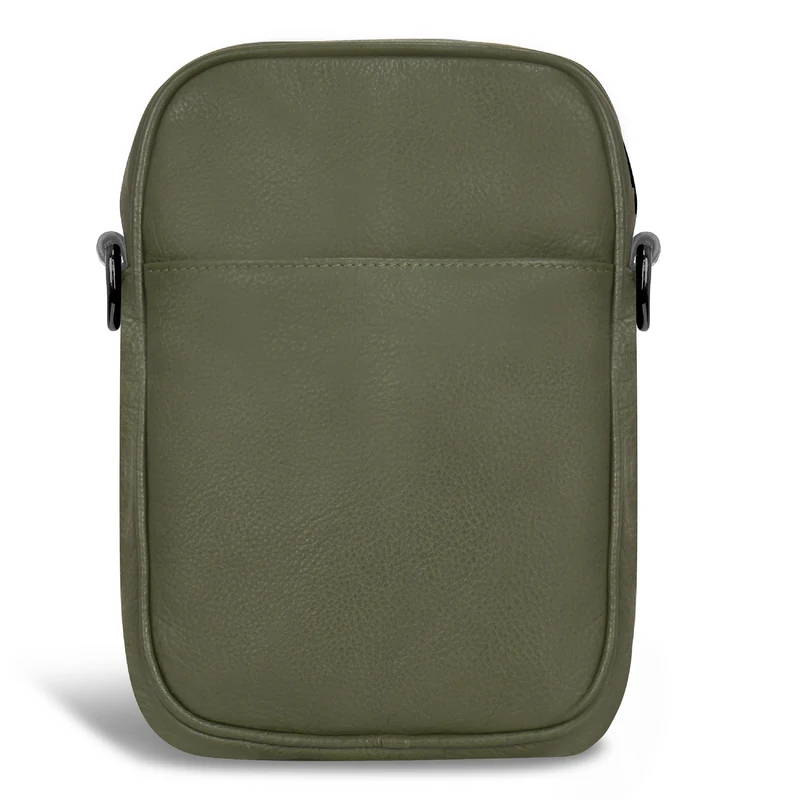 Onyx / Leather Vertical Cross-Body Bag