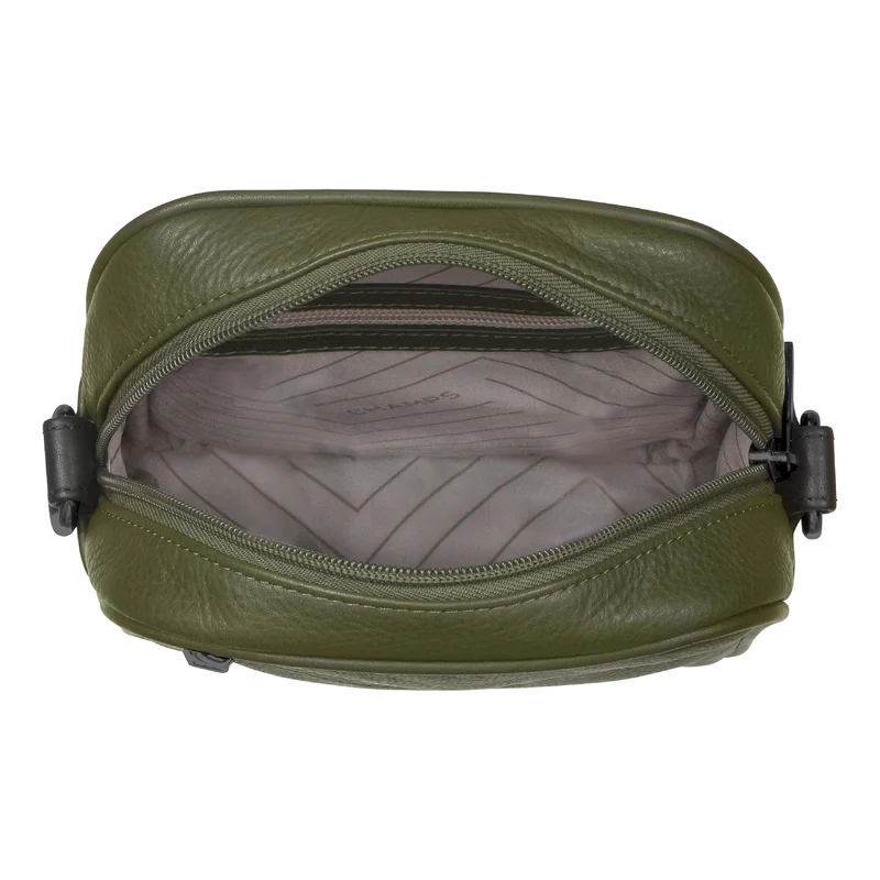 Onyx / Leather Vertical Cross-Body Bag
