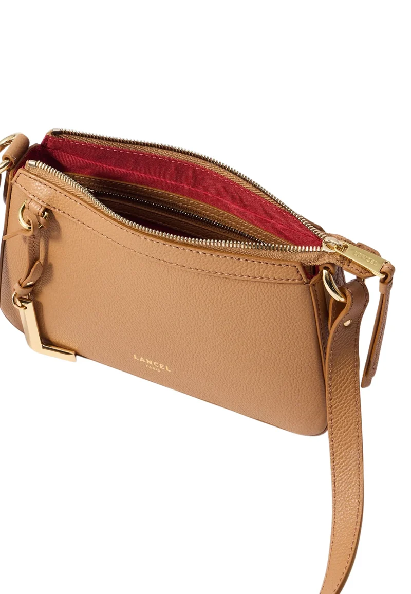 Lancel Faubourg Mini Sac Bandoulière Zippé Camel