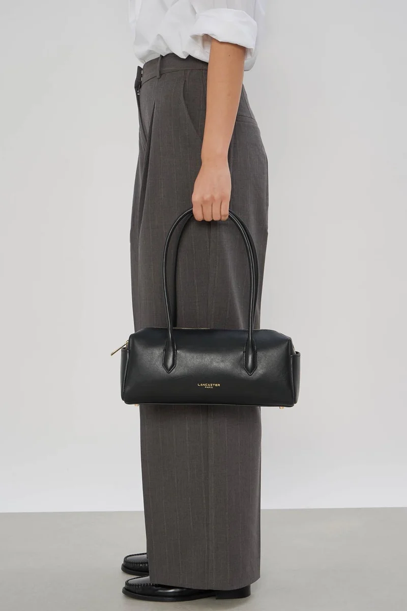 Lancaster Sac trotteur Zippé Donna Cube Noir