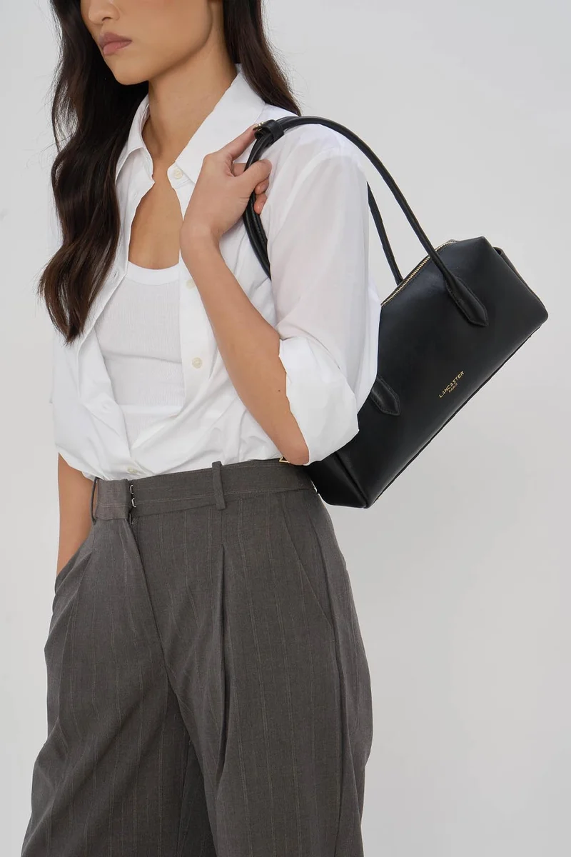 Lancaster Sac trotteur Zippé Donna Cube Noir