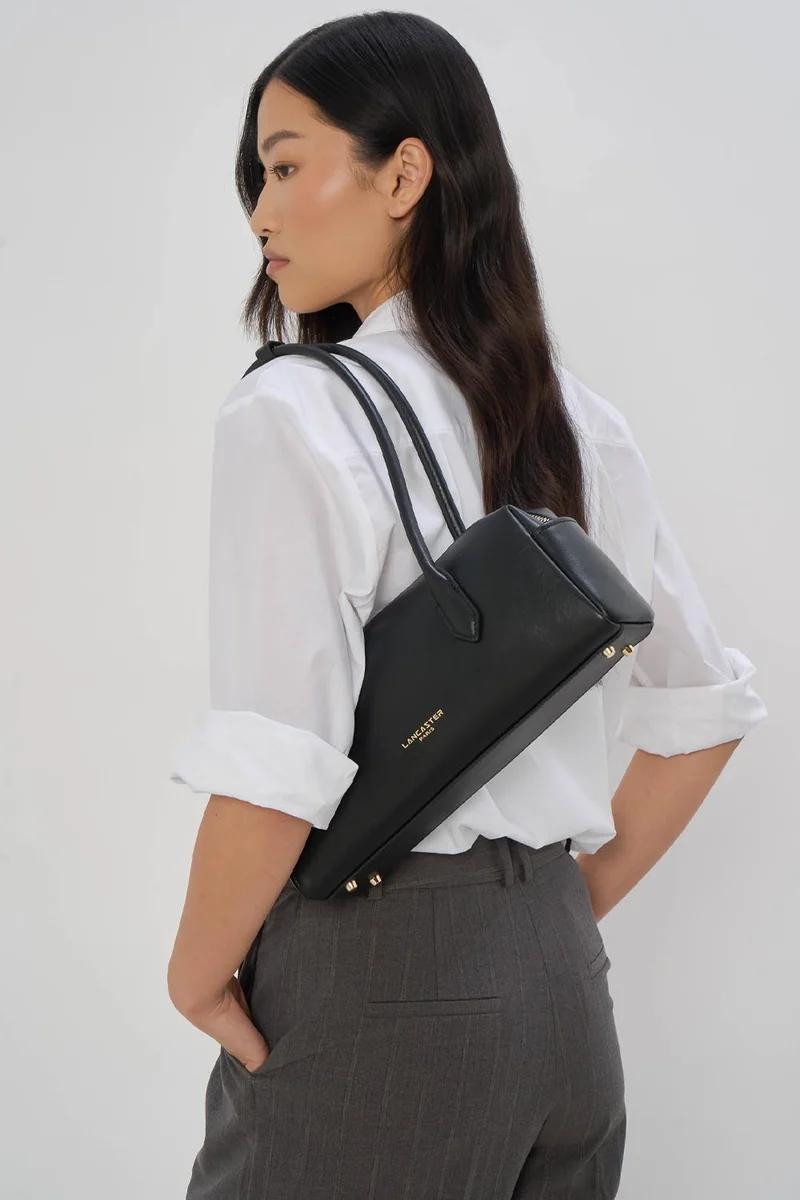 Lancaster Sac trotteur Zippé Donna Cube Noir