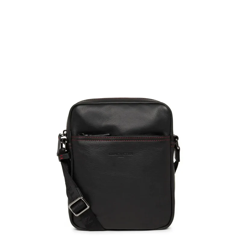 Lancaster Sacoche cuir de vachette SOFT VINTAGE Noir