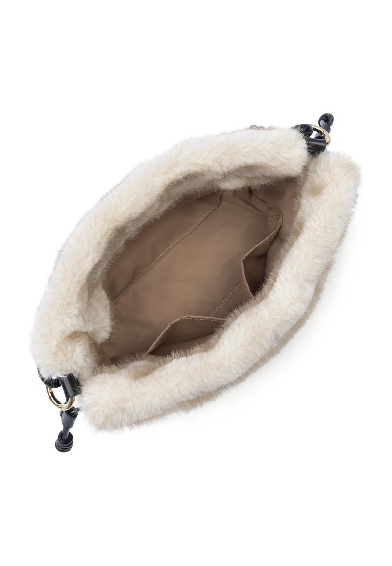 Lancaster Sac besace A lacets coulissants M Moumoute Ecru - Noir