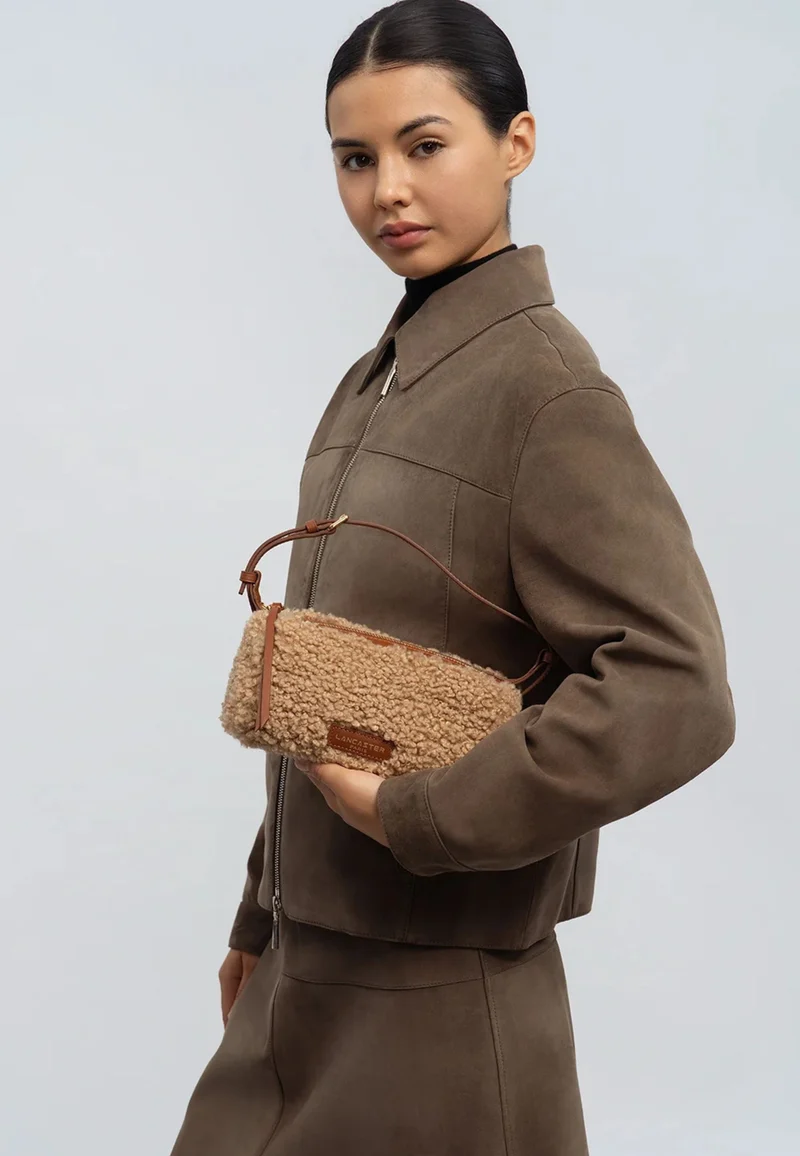 Lancaster Sac rectangle Zippé S Moumoute Cognac